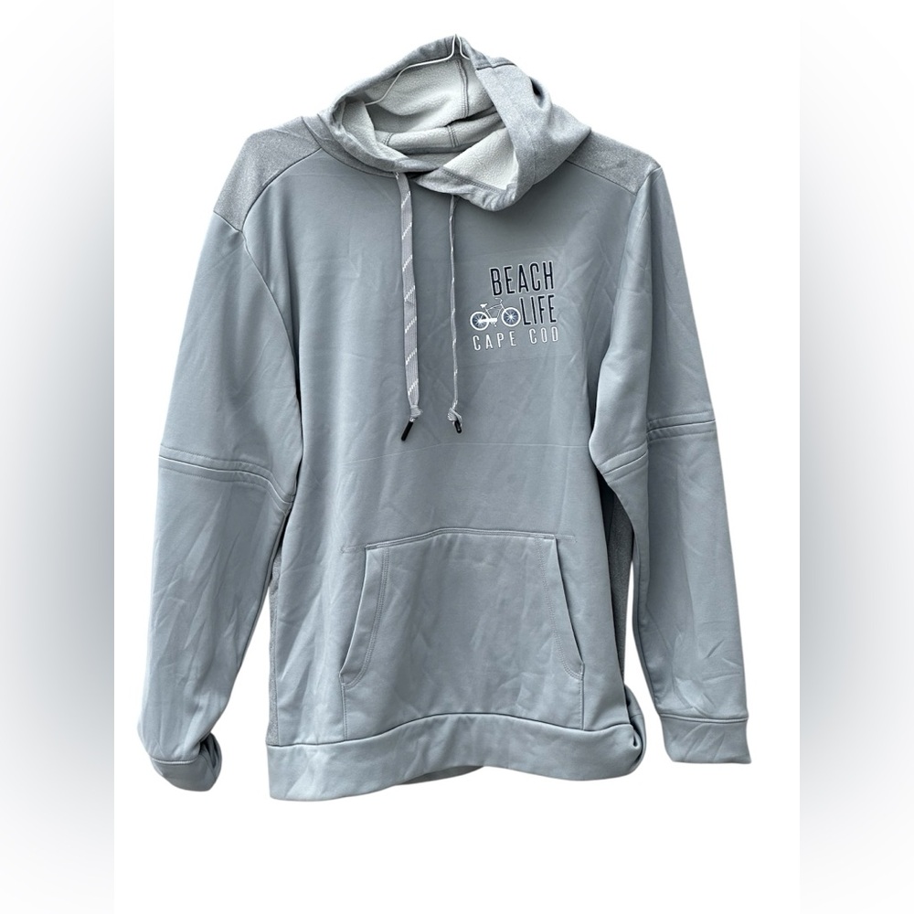 Beach Life Cape Cod Light Gray Hoodie- Medium-Vacation